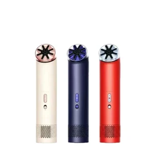 Portable Bladeless Handheld Neck Worn Lipstick Fan Rotating Head Hands Free Design 4000mAh Battery Wind Force Outdoor Household