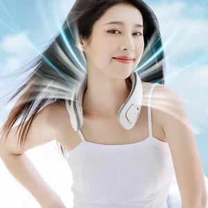 Portable Bladeless Neck Fan 3000mAh Personal Wearable Upgraded Cooling Air Volume USB Rechargeable Hands Free Car Use