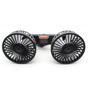 Portable Car Fan 2 a Double Heads Vehicle Fan DC 5 V Adjustable Degree Air Car Cooling Fan