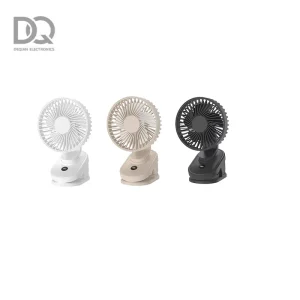 Portable Clip Fan USB Rechargeable Three Speed 360 Rotatable Mini Personal Cooling English Brushless Motor Home Office Outdoor