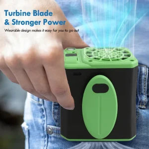 Portable Cool Fan Rechargeable Mini Waist 3 speed Adjustable Wearable Personal Clip on Belt Fan