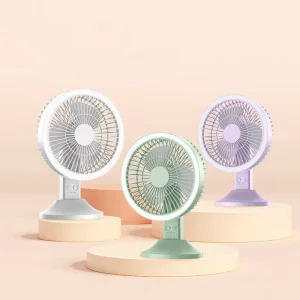 Portable Cooling Fan with LED Light Remote Control Rechargeable Mini Desk Fan for Home Summer Camping EU US KR Market