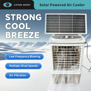 Portable DC Solar Air Cooler Mini High Efficiency Cooling Air Conditioner Customizable Colors Household Hotel Use Low Noise