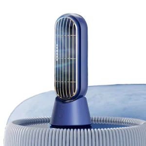 Portable Desk Air Circulation Tower Pedestal Fan Small Home Office Hotel Use Rechargeable Cooling Plastic Mechanical
