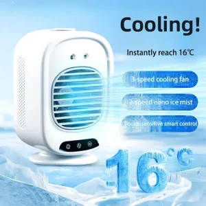 Portable Desktop Air Cooler Fan USB Mini Evaporative 3 Speed Cooling Fan for Room Office quiet USB Fan