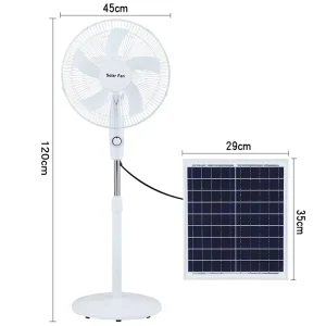 Portable Dual Purpose Solar Powered Rechargeable Electric Floor Stand Tower Pedestal Fan