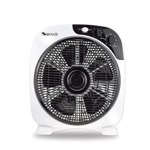 Portable Electric Table Box Fan 12 Inch Plastic Desk Box Fan with 120min Timer