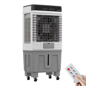 Portable Electric Tower Air Cooler Fan Energy Saving Outdoor 3 Speed Remote Control PP Plastic Low Noise 40L Water Capacity