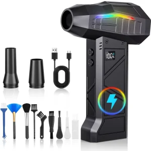 Portable Fans High Speed Turbo Fan Rechargeable Handheld Mini Fan Set Portable Jet Blower for Car