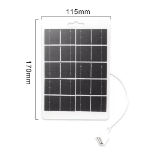 Portable Flexible USB Solar Panel Charger for Outdoor Camping Hiking Travel Phone Fan 5V 8W 10W Foldable Monocrystalline