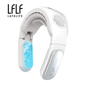 Portable Foldable Mini Neck Fan USB Rechargeable Leafless Hanging Fans Air Cooler Cooling Bladeless Wearable Neckband Fans