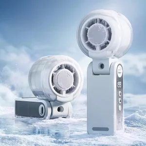 Portable Foldable Semiconductor Turbo Handheld Fan with ICE Cooling for Car