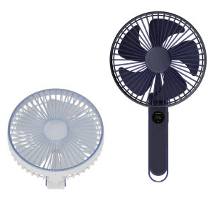 Portable Folding Wall mounted Hanging Fan with LED Display Popular Smart 4000mAh Rechargeable 4 gear Handheld Small Desktop Fan