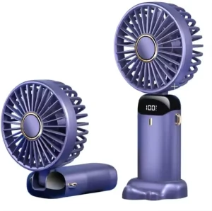 Portable Handheld 800mAh Mini USB Fan Wearable Humidify Summer Cooling Five Speed Rechargeable Battery for Office Use