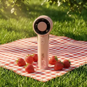 Portable Handheld Fan With 3000mAh Capacity USB Powerful Wind Turbine Wearable Neck Lanyard Strap for Theme Parks Fans Hand Held