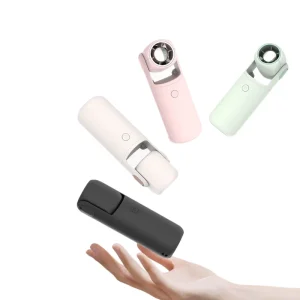 Portable Handheld High Speed Turbo USB Rechargeable Mini Fan with Digital Display Wearable for Outdoor