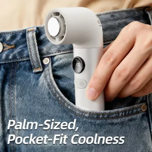 Portable Handheld Mini Fan Elbow Cooling Design 3000mAh Battery Air Fan Comfortable Wind for Daily Home Office and Outdoor Use