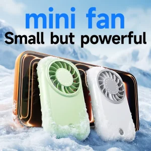Portable Handheld Mini Fan Rechargeable USB Charging Wearable Foldable High Speed Long Lasting Battery Air Cooling Fan