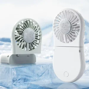 Portable Handheld Neck Fan USB Rechargeable Cooling Folding Mini Car Outdoor Personal Travel Power Bank Charger Fan