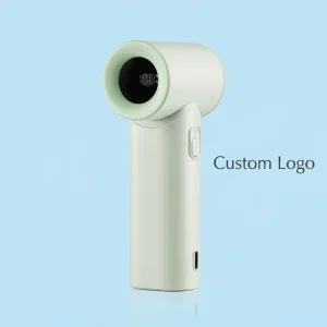Portable Handheld Wearable 3000mAh High Speed Turbo Cooling Digital Display USB Mini Rechargeable Fan