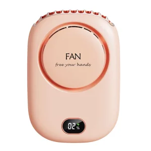 Portable Hanging Neck Fan Wearable Personal Fan Battery Operated USB Rechargeable 3 Speed Mini Handheld Necklace Fan