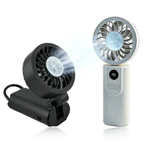 Portable Hanging Neck Fan with LED Digital Display 3000mAh 3600mAh 4000mAh Battery Hands Free Wearable Mini Neck Cooler Fan