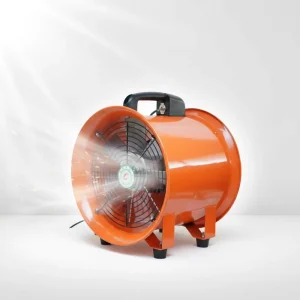 Portable High Pressure Axial Flow Exhaust Fan for Ventilating Confined Spaces Like Tanks and Silos