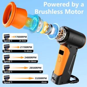 Portable High RPM 13500 Mini Fan Rechargeable 1800mAh Strong Wind Pocket Clip Fan Lightweight Cooling Fan for Hair Drying