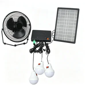 Portable Home Solar Power System Polycrystalline Silicon Panels Lithium Ion Battery PWM for Lighting Phone Charging Small Fan