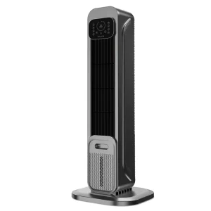 Portable Household PTC Electric Heater with Adjustable Thermostat and 120W Freestanding Pedestal Tower Fan