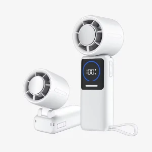 Portable Ice cold Fan with Reverse Charging and Digital Display
