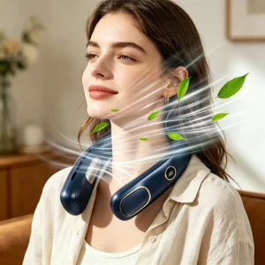 Portable Lightweight Mini Neck Fan Strong Wind Silent USB Charging 2400mAh Fan Summer Travel Personal Outdoor Cooling