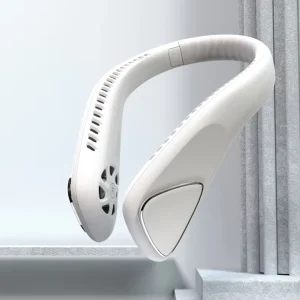 Portable Mini 3 Speed Foldable Leafless Hanging Neck Fan Outdoor Camping Household USB Wearable Car
