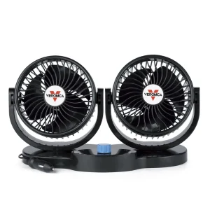Portable Mini 6.5 Inch 12V 24V Double Head Cooling Car Electric Fan for Universal Auto