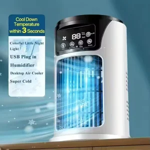 Portable Mini Air Cooler Desk Cooling Fan Humidifier Misting Personal Air Conditioner for Home