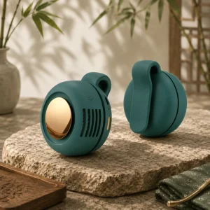 Portable Mini Bladeless Hanging Neck Fan Silent Cooling Fan Silicone Aluminum Alloy Clip Summer Gift