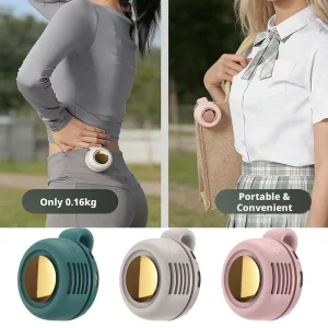 Portable Mini Clip On Fan with Humidifier 3 Speed USB Rechargeable Wearable & Foldable for Outdoor Use
