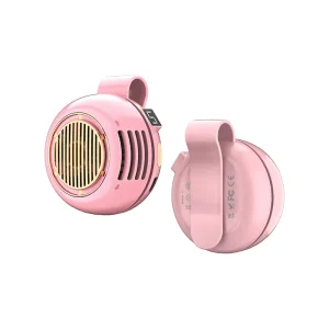 Portable Mini Cyclone No Blade Clip On Foldable USB Rechargeable Three Speed Handheld Personal Fan Buckle Design Outdoor Sports