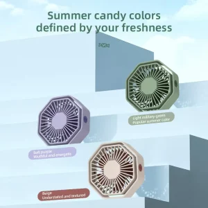 Portable Mini Desktop Fan USB Rechargeable 5V High Power Silent 3 Speed 5 Blade Brushless Motor Car Compatible