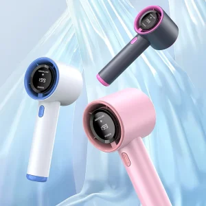 Portable Mini Fan 199 Speed Handheld Fan Power Display USB C Rechargeable Air Cooling Personal Fan for Indoor Outdoor Travel