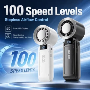 Portable Mini Rechargeable Cooling Fan USB Type C 100 Speed Foldable Desktop Travel Outdoor Personal Handheld Fan