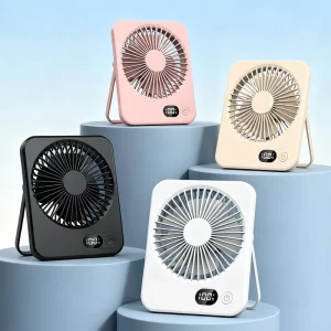 Portable Mini Slim Square USB Rechargeable Strong Wind Small Table Electric Desktop Cooling Fans Lightweight Wall Mounted Fan
