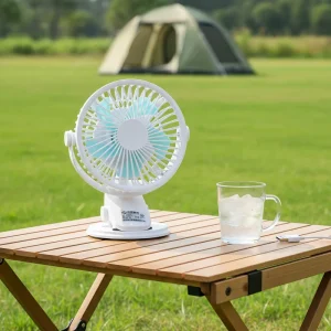 Portable Mini Table Fan Desktop Wall Hanging Design for Outdoor Camping Dormitory Office Home Charging Necessary