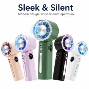 Portable Mini Turbo Fan for Car USB Rechargeable with LED Display