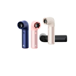 Portable Mini Turbo Scroll Fan High Speed Handheld Metal Fan Wearable for Home Car Outdoor Use Battery-Powered