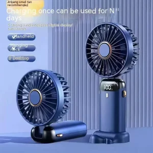Portable Mini USB Fan Handheld Neck Folding Design with USB for Students Commuters for Car & Outdoor Use Small Desk Fan