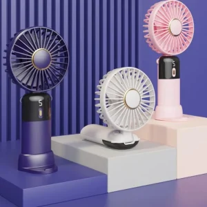 Portable Mini USB Handheld Fan 1000mAh Wearable Rechargeable Air Cooling for Outdoor and Household Use