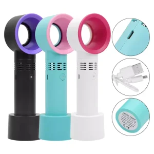 Portable Mini USB Rechargeable Bladeless Lash Fan Handheld Lash Extension Cooling Device Made of Durable Plastic
