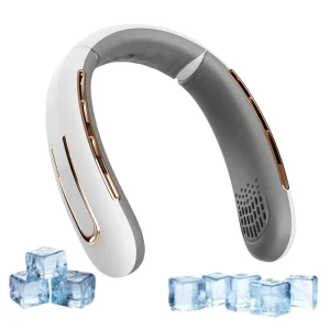Portable Neck Fan 2000mAh Rechargeable Cordless Halter Neck Cooling Fan Portable Wearable Fans Custom logo Factory