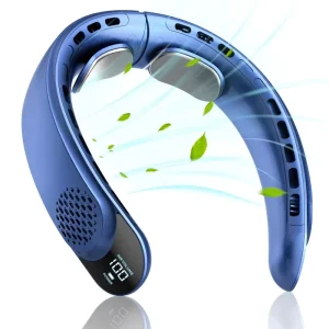 Portable Neck Fan Bladeless Hands Free USB Rechargeable Wearable Cooling Device Quiet Strong Wind Outdoor Use Portable Neck Fan